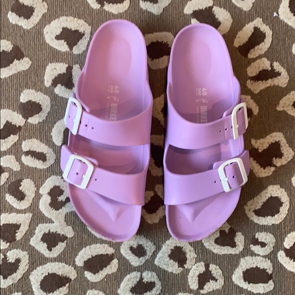 lavender birkenstocks rubber